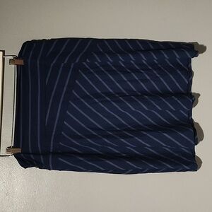 Faded glory women's blue Striped large 12/14 mini skirt